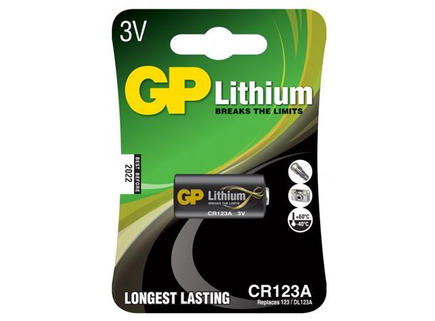 GP Batteri CR123A 3V 